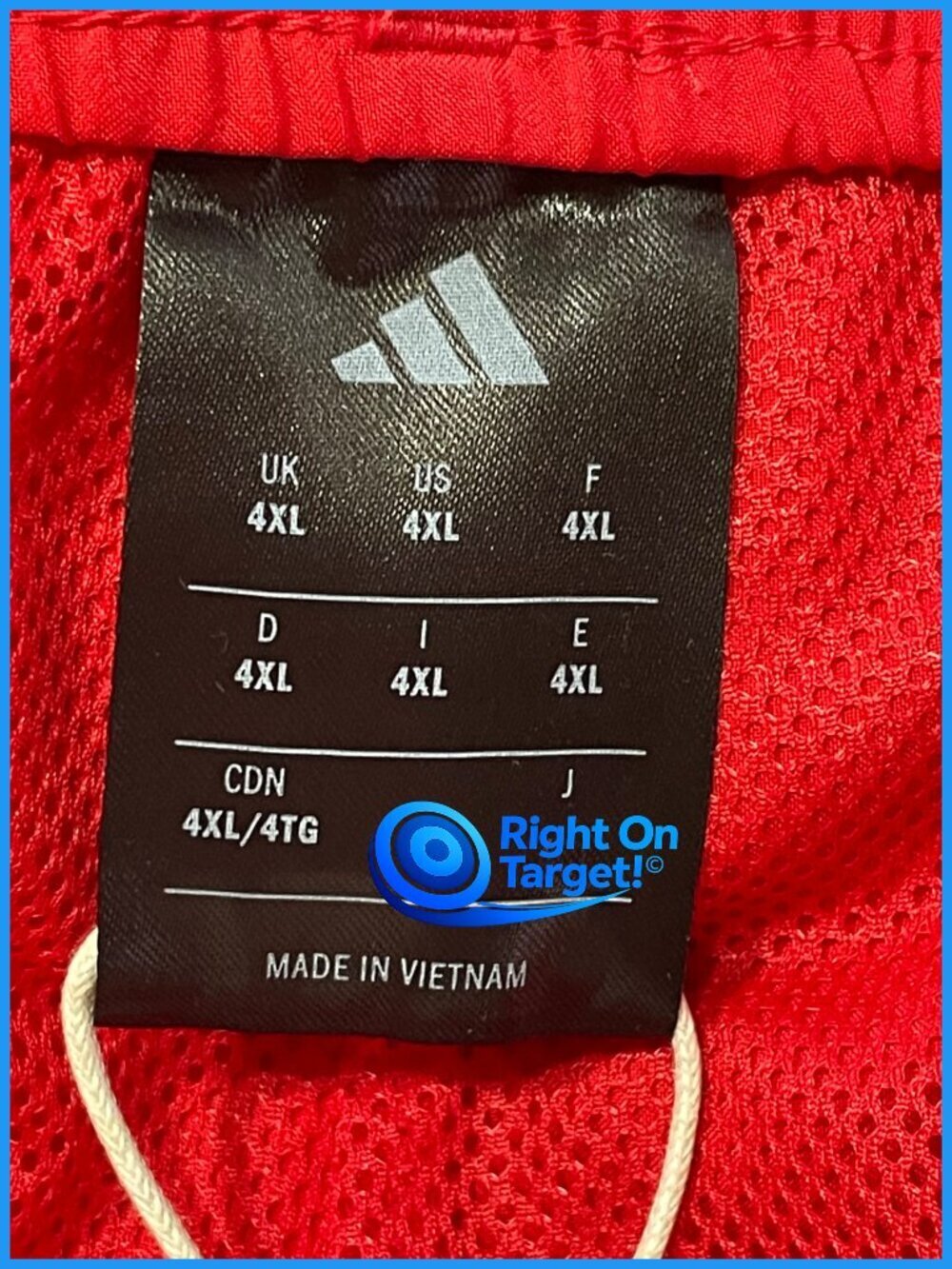 4XL - Adidas - Big Mens Workout Shorts - Chelsea - Red - Picture 6 of 6